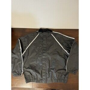 Vintage Harley Davidson Nylon Jacket Hook & Loop Full Zip Black Size XL